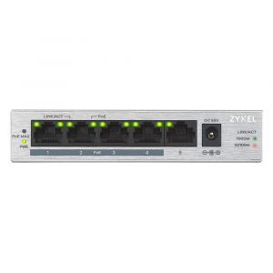GS1005HP-GB0101F Zyxel 5-Port GbE 4 PoE+ 60W Unmanaged Switch