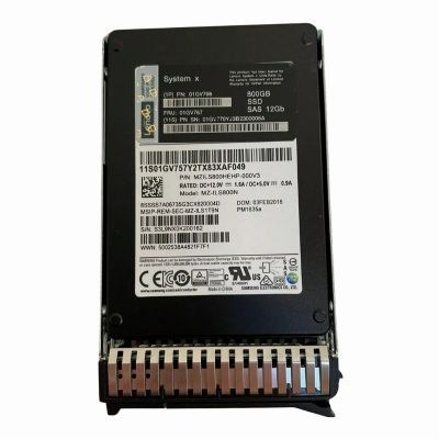 01GV766 Lenovo Enterprise 800GB SAS 12Gbps Hot Swap Mainstream Endurance 2.5-inch Internal Solid State Drive 