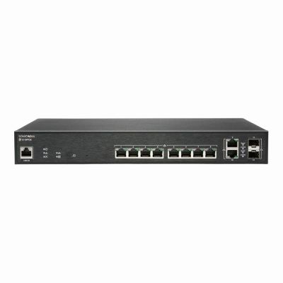 02-SSC-8370 SonicWall SWS12-10FPoE 12 Ports 10 x PoE+ 10/100/1000 + 2 x Gigabit SFP Managed Switch