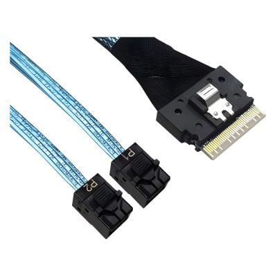 02JK310 Lenovo Interposer NVMe Reverse Cable Mini-SAS HD x2 to Front Backplane Slimline x8 800mm