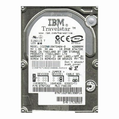 07N7162 IBM Travelstar 15GN 10GB 4.2K RPM IDE Ultra ATA-66 2.5-inch Hard Drive
