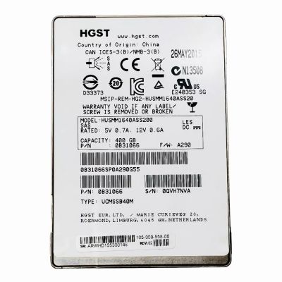 0B31066 HGST Hitachi Ultrastar SSD1600MM 400GB MLC SAS 12Gbps Mainstream Endurance (Crypto Sanitize) 2.5-inch Internal Solid State Drive 