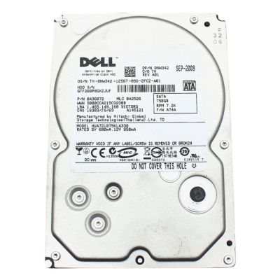 0NW342 Dell 750GB 7200RPM SATA 3Gb/s Hot-Swappable 32MB Cache 3.5-Inch Hard Drive