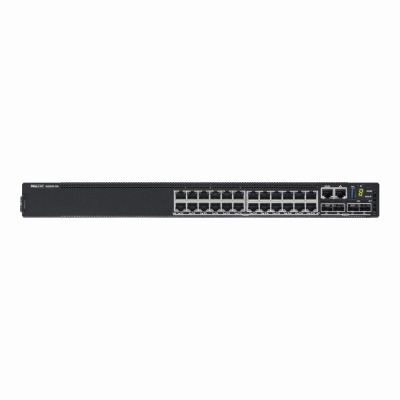 0P97JG Dell N2224X-On 24-Ports 2.5Gb RJ-45 4-Ports 25Gbase-X SFP28 2-Ports 40GBase-X QSFP+ Layer 3 Managed Stackable Rack-mountable 1U Gigabit Ethernet Switch
