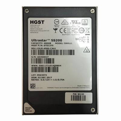 0TS1375 HGST Hitachi Ultrastar SS200 400GB MLC SAS 12Gbps Mixed Use (ISE) 2.5-inch Internal Solid State Drive