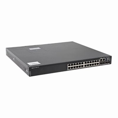 210-AWZR Dell PowerSwitch N3200-ON N3224P-ONF 24 x Ports PoE 10/100/1000Base-T + 4 x 10Base-X SFP+ + 2 x 100GbE QSFP28 Layer 3 Managed Gigabit Ethernet Network Switch