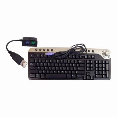 2R400 Dell 104-Key PS 2 Multimedia Keyboard Black Silver