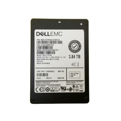 EMC 118000632 3.84 TB PM1643 Solid state drive - 2.5" Internal - SAS 12Gb/s
