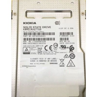 KRM51RUG7T68 Kioxia RM5-R 7.68TB SAS 12Gb/s 2.5-Inch Solid State Drive