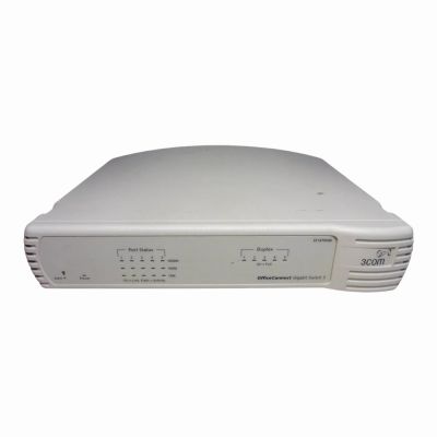 3C1670500-UK 3Com OfficeConnect 5-Port Gigabit Ethernet Switch 5 x 10/100/1000Base-T LAN Ethernet Switch