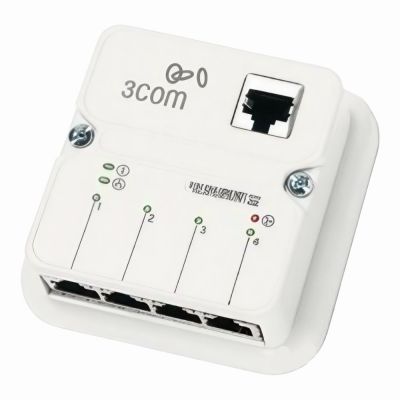 3CNJ225FX-SC 3Com IntelliJack Switch NJ225 FX-SC 4 x 100Base-FX Uplink Ethernet Switch