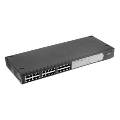 3C16471B 3Com 24-Port 10/100Base-TX Layer 2 Unmanaged Rack-Mount Switch