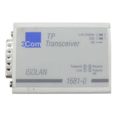3C1681-0 3Com 1-Port 10Mb/s ISOLAN TP Transceiver for 4007 Switch