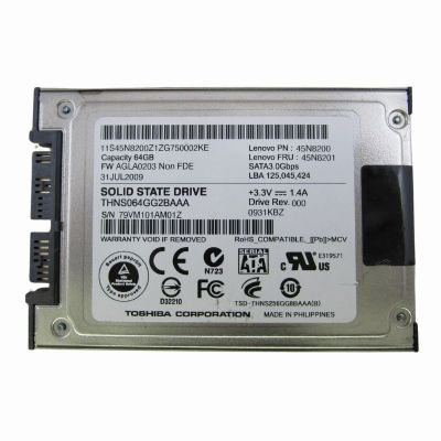 45N8200 IBM 64GB MLC SATA 3Gbps 1.8-inch Internal Solid State Drive