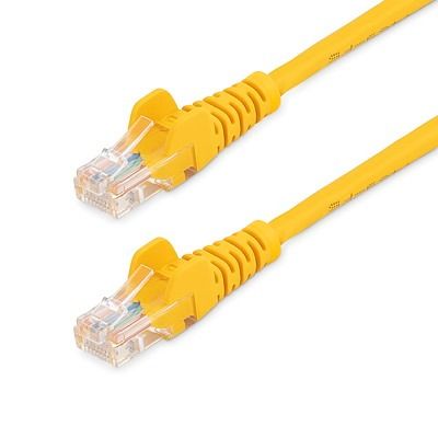 45PAT50CMYL StarTech 0.5m Yellow Cat5e Snagless RJ45 Ethernet Patch Cable