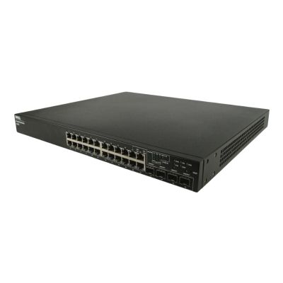 469-3416 Dell PowerConnect 6224 24-Port 10/100/1000BASE-T + 4 x Shared SFP Layer 3 Managed Stackable Switch