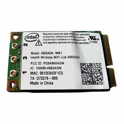 4965AGN Intel Wireless WiFi Link Dual Band 2.4GHz / 5GHz 300Mbps IEEE 802.11a/b/g/draft-n Mini PCI Express Wireless Network Adapter