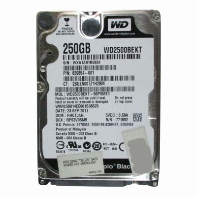 608746-001 HP 250GB 7.2K RPM 3Gb/s SATA 2.5-inch Hard Drive