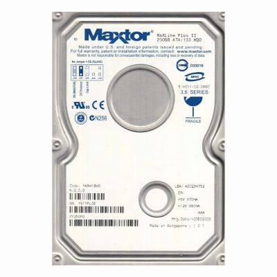 Maxtor 7Y250P0 Maxline Plus II 250GB 7200 RPM 8MB Buffer ATA/IDE-133 Ultra DMA 3.5 Inch (Low Profile) Hard Drive, Refurbished 