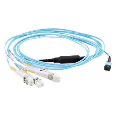 7Z57A03575 Lenovo 5m MPO to 4x LC Breakout OM4 Multi Mode FIbre Cable