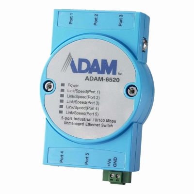 ADAM-6520-BE Advantech 5 x Ports 10/100Base-T Layer 2 Unmanaged Fast Ethernet Industrial Switch