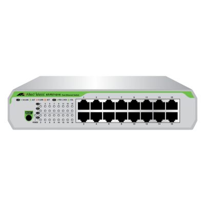 AT-FS710/16 Allied Telesis 16-Port 10/100 Mbps Unmanaged Fast Ethernet Switch