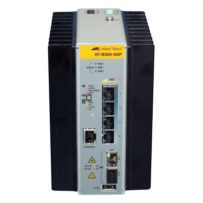 AT-IE200-6GP Allied Telesis 4-Port Gigabit 10/100/1000Base-T Network Switch