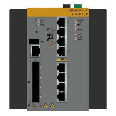 AT-IE300-12GP-80 Allied Telesis 8-Port Layer 3 PoE+ Gigabit Switch