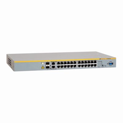 AT-8000S/24 Allied Telesis 8000S Series 24 x Ports 10/100Base-TX Stackable + 2 x SFP Bays + 1 x Port 1000Base-T Rack-mountable Layer 2 Managed Fast Ethernet Network Switch