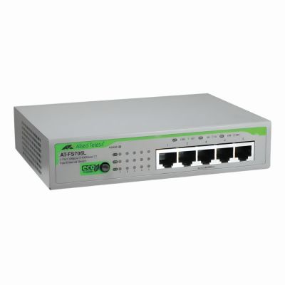 AT-FS705L-10 Allied Telesis FS700 Series 5 x Ports 10/100Base-TX Rack-mountable Layer 2 Unmanaged Fast Ethernet Network Switch