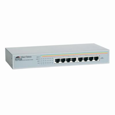 AT-FS708 Allied Telesis FS700 Series 8 x Ports 10/100Base-TX Rack-mountable Layer 2 Unmanaged Fast Ethernet Network Switch