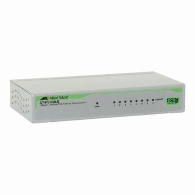 AT-FS708LE Allied Telesis FS700 Series 8 x Ports 10/100Base-TX Layer 2 Unmanaged Fast Ethernet Network Switch