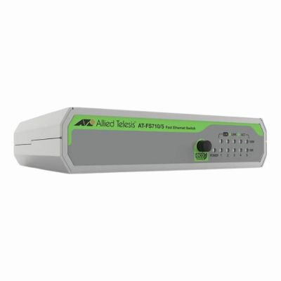 AT-FS710/5-50 Allied Telesis FS710 Series 5 x Ports 10/100Base-TX Rack-mountable Layer 2 Unmanaged Fast Ethernet Network Switch