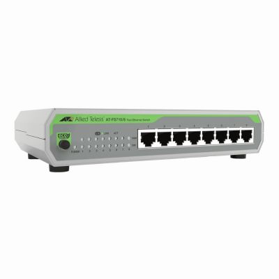 AT-FS710/8E-60 Allied Telesis FS710 Series 8 x Ports 10/100Base-TX Rack-mountable Layer 2 Unmanaged Fast Ethernet Network Switch