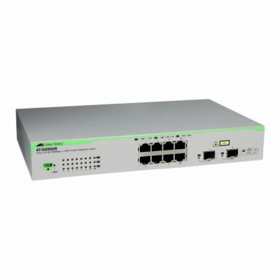 AT-GS950/8 Allied Telesis WebSmart 8-Port Gigabit Ethernet Switch with 2 x SFP Mini-GBIC
