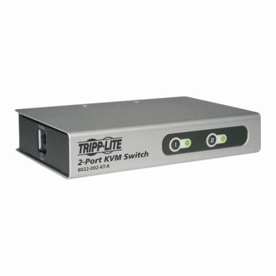 B022-002-KT-R Tripp Lite 2-Port Desktop KVM Switch with 2 PS/2 Cable Kits