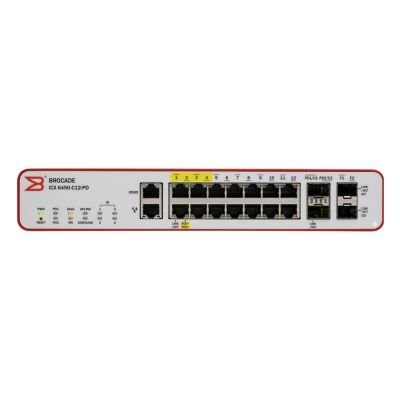 ICX6450-C12-PD Brocade 12-Port 10GbE PoE Layer 3 Managed Switch Rack-Mount