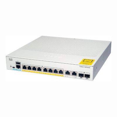 Cisco Catalyst 1000 Series C1000-8P-2G 8-Port PoE+ 10/100/1000Base-T + 2-Port Combo SFP Layer 2 Managed Gigabit Ethernet Network Switch