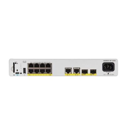 C9200CX-8P-2X2G-A Cisco Catalyst 9200CX Series 10-Ports 10/100/1000Base-T RJ-45 PoE+ 2-Ports 10Gbase-X SFP+ Uplink Layer3 Managed Rack-mountable Gigabit Ethernet Advantage Switch
