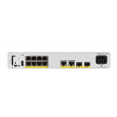 C9200CX-8P-2X2G-E - Cisco Catalyst 9200CX 1GbE 8-Ports RJ-45,10GbE Dual Ports SFP+ and 1GbE Dual Port RJ-45 Network Switch