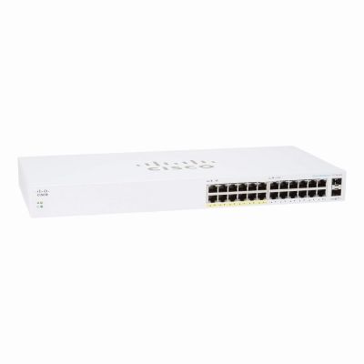 CBS110-24PP Cisco 24x 10/100/1000Base-T (12 x Support PoE Ports) With 2 Gigabit SFP combo Unmanaged Ethernet Switch