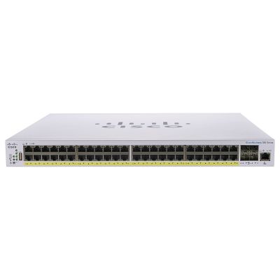 CBS350-48P-4G Cisco Business 350 Series CBS350-48P-4G 48 x RJ-45 Ports PoE+ 10/100/1000Base-T 4 x SFP Ports Layer 3 Managed Rack-mountable Gigabit Ethernet Network Switch