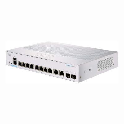 CBS350-8T-E-2G Cisco Business 350 Series 8 x Ports 1000Base-T + 2 x Ports Combo SFP 1U Rack-mountable Layer 3 Managed Gigabit Ethernet Network Switch
