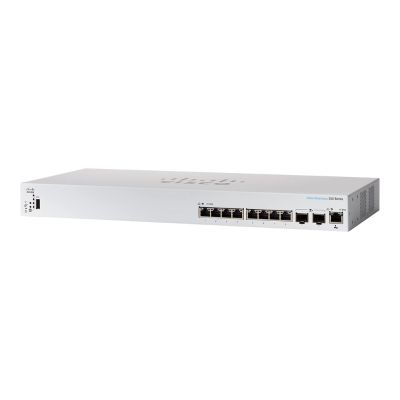 CBS350-8XT Cisco Business 350 Series CBS350-8XT 8 x RJ-45 Ports 10GBase-T 2 x Combo SFP+ Ports Layer 3 Managed Rack-mountable Gigabit Ethernet Network Switch