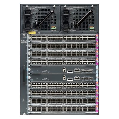 WS-C4510R+E Cisco Catalyst 4500 Series C4510R 10-Slot Rack-Mountable Network Switch Chassis