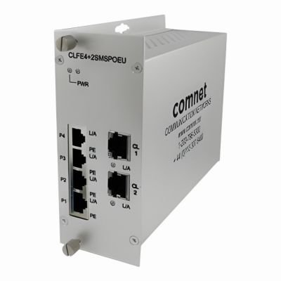 CLFE4+2SMSPOEC ComNet 10/100TX Drop/Insert/Repeat 4TX/2EX PoE+ Self-Managed Switch