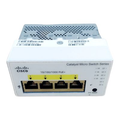 CMICR-4PC Cisco Catalyst 4 x Ports PoE+ 1000Base-T + 1 x Port 1GbE RJ-45 + 1 x Port SFP Uplink Wall-Mountable Gigabit Ethernet Micro Switch
