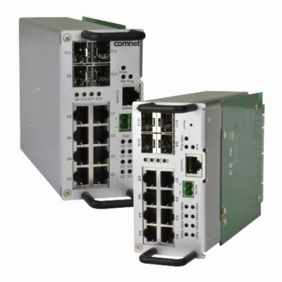 CNGE12FX4TX8MSPOE ComNet 8 x Ports 1000Base-TX + 4 x Ports 100/1000Base-FX Layer 2 Managed Fast Ethernet Network Switch