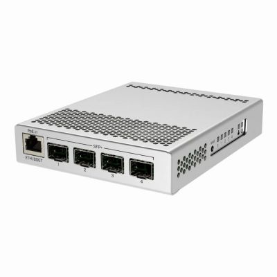 CRS305-1G-4S+IN MikroTik 5-Port 1 Gigabit Ethernet Port 4 SFP+ 10Gbps Ports Desktop Switch