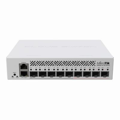 CRS310-1G-5S-4S+IN Mikrotik 5-Ports 1000Base-X SFP 4-Ports 10GBase-X SFP+ 1-Port RJ-45 Layer 3 Managed Rack-mountable Gigabit Ethernet Switch
